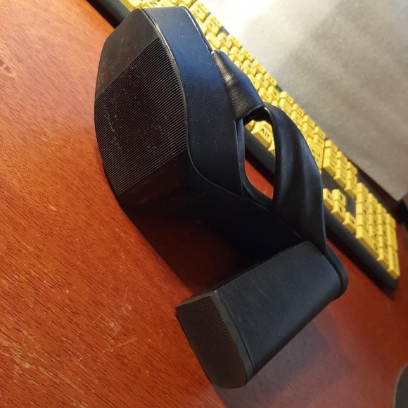 NEW ! Open Edit Platform High Block Open Toe Slip On Sandals Black Size 8 - Picture 5 of 7